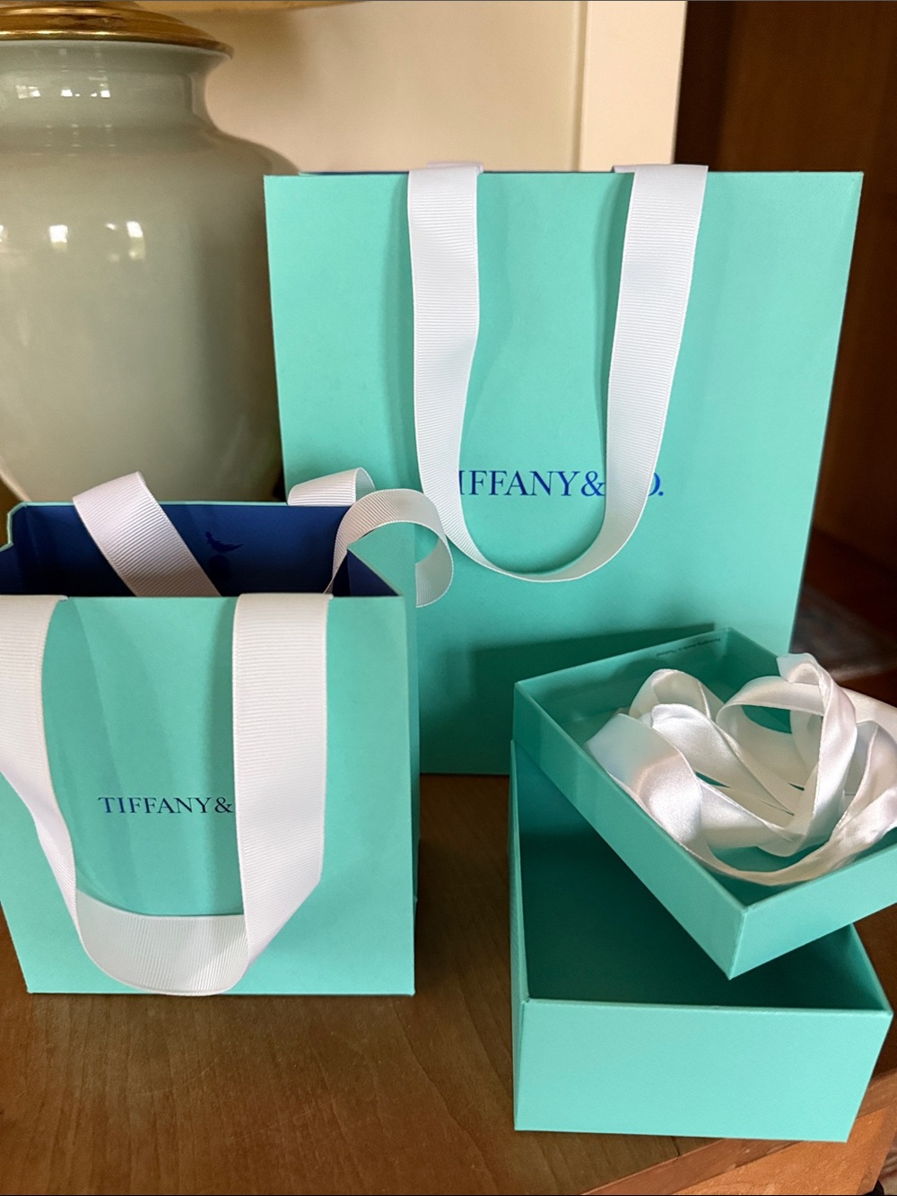 Tiffany & Co. Signature Blue Gift Box & Shopping Bag Set - Tiffany Blue